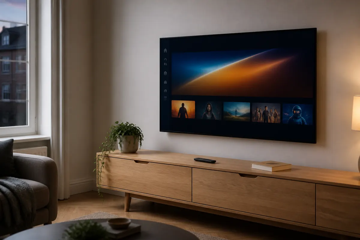 Living room TV ready for IPTVTrends setup